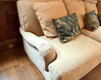 English Roll Arm Sofa with Decorative Pillows