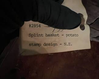 Antique Splint Basket - Potato Basket