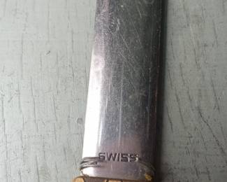 Vintage Swiss Letter Opener with Geometric Handle