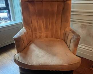 Vintage "Porter's Chair" with Hooded Back and Nailhead Trim