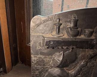 Chosne Moreau Cast Iron Kitchen Scene Plaque