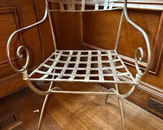 Wrought Iron Garden Chair in the Style of John Salterini