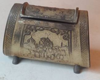 Victorian Style Cast Metal Mailbox Bank
