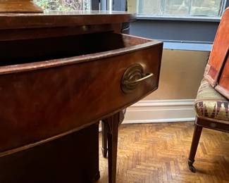 Federal Style Mahogany Demilune Sideboard