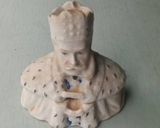 Antique King's Head Porcelain Trinket Box
