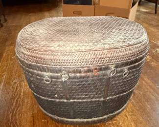 Antique Chinese Wedding Basket Chest