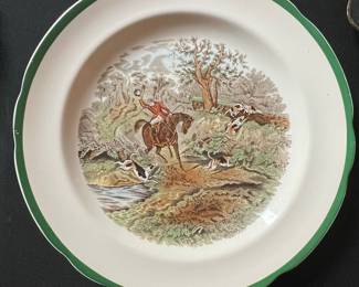 Spode "The Hunt" and "The Death" Series Plates by J.F. Herring Sr.