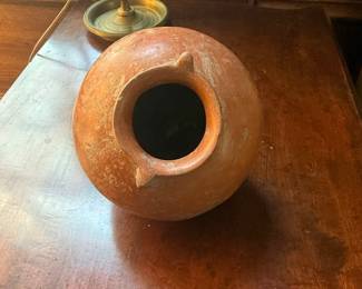 Terracotta Amphora-Shaped Vessel