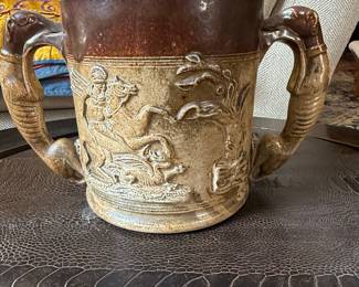 Doulton Lambeth Salt Glazed Stoneware Loving Cup with Mythological Figures