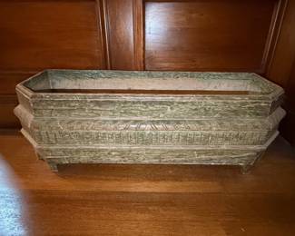 Octagonal Planter Box with Faux Patina