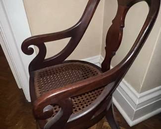 Regency Style Cane Seat Armchair