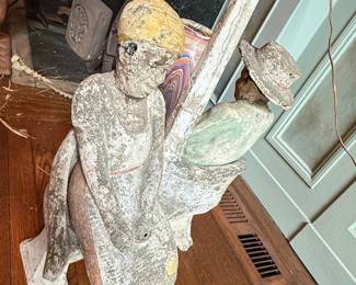 Figural Seated Group Sculpture