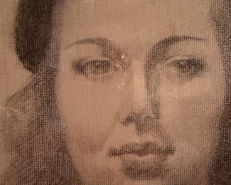 Portrait of a Woman, Pencil/Charcoal Drawing by "Grandeur"