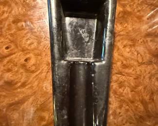 Vintage Black Ceramic Ashtray