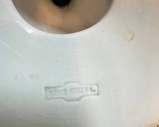 Schoenwald China Footed Cake Stand with Grapes and Floral Motif