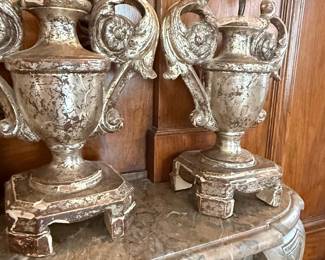 Neoclassical Giltwood Urn Pedestal