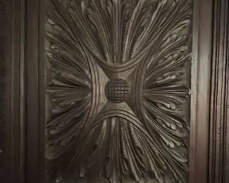 Antique French Renaissance Revival Carved Oak Armoire