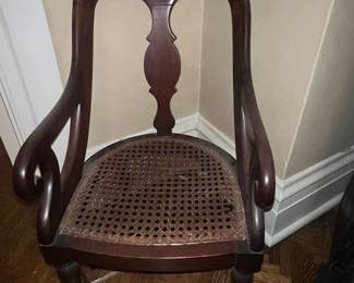 William IV Mahogany Caned Armchair