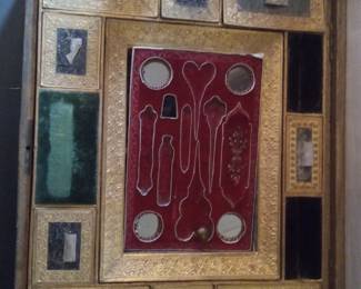 Victorian Enameled Trousseau / Traveling Jewelry Box