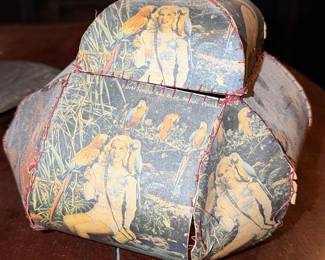 Vintage "Jungle" Themed Papier-Mâché Trinket Box with Lid