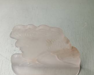 Art Deco Frosted Glass Figurine of a Woman's Profile by Lalique
