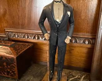 Vintage Advertising Store Display Figurine of a Gentleman with Cane