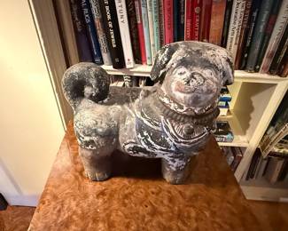 Antique Chinese Pug Dog Statue