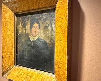 19th Century American Folk Art Portrait of a Woman