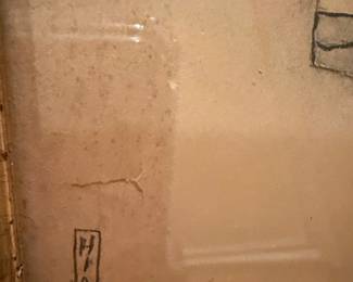 Watercolor House Portrait with Monogram