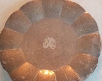 Tiffany & Co. Sterling Silver Scalloped Dish with Monogram