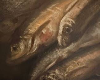 Still Life of Fish Oil Painting