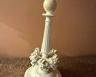 Vintage Rococo-Style Carved Wood Lamp