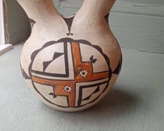 Acoma Pueblo Pottery Double-Spout Vessel