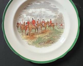 Spode "The Hunt" and "The Death" Series Plates by J.F. Herring Sr.