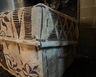 19th Century Hide Covered Petaca Trunk