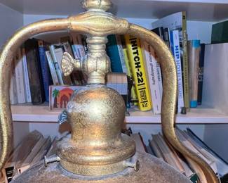 Antique Brass Bell-Shaped Floor Lamp