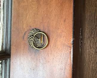 Antique Georgian Mahogany Tea Caddy with Lion's Head Pull