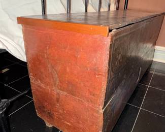 Vintage Moroccan Painted Dowry Chest