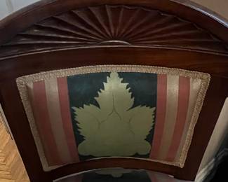 Empire Style Carved Mahogany Armchair