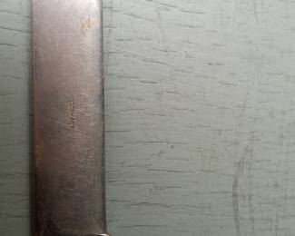 Vintage German Silver-Plated Letter Opener with Geometric Engraving