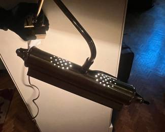 Vintage Brass Art Lamp for Artwork Illumination