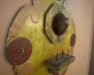 Folk Art Assemblage Wall Plaque