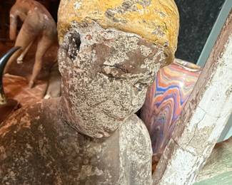 Figural Seated Group Sculpture