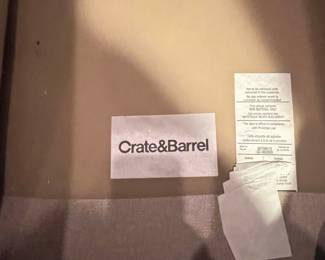 Crate & Barrel Barrett II Track Arm Swivel Chair