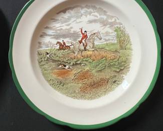 Spode "The Hunt" and "The Death" Series Plates by J.F. Herring Sr.
