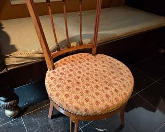 Victorian Carved Spindle Back Side Chair