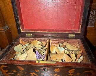 Antique Marquetry Tea Caddy