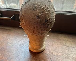 Antique French Papier-Mâché Milliner's Head (Marotte)