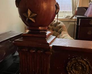 Victorian Etagere with Decorative Carvings and Upholstery