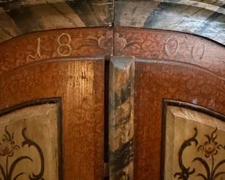 1800 Dated Hand-Painted Tyrolean Armoire